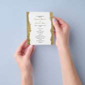 Prospectus 11,4 Cm X 14,2 Cm Carte Budget Gold Wedding Program. (main)