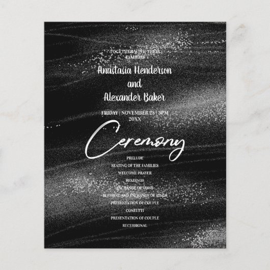 Prospectus 11,4 Cm X 14,2 Cm Carte Budget Silver Wedding Program. (Devant)