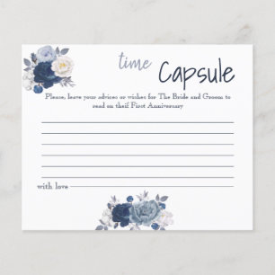 Prospectus 11,4 Cm X 14,2 Cm Carte de conseils pour capsule temporelle florale