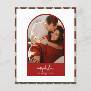 Prospectus 11,4 Cm X 14,2 Cm Carte de Noël Arc Moderne