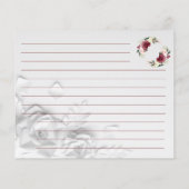 Prospectus 11,4 Cm X 14,2 Cm Carte de recette de fleurs d'aquarelle (Dos)