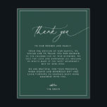 Prospectus 11,4 Cm X 14,2 Cm Carte de remerciements Mariage Emerald<br><div class="desc">Cette carte présente une police manuscrite et un design moderne minimaliste. Modifiez facilement les couleurs et éditez *le plus* libellé pour répondre aux besoins de votre occasion. Cet invitation est parfait pour votre célébration mariage contemporaine, industrielle ou bohème. Budget Paper est mince ! ***Mise à niveau pour un papier plus...</div>