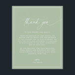 Prospectus 11,4 Cm X 14,2 Cm Carte de remerciements Mariage vert Budget Sage<br><div class="desc">Cette carte présente une police manuscrite et un design moderne minimaliste. Modifiez facilement les couleurs et éditez *le plus* libellé pour répondre aux besoins de votre occasion. Cet invitation est parfait pour votre célébration mariage contemporaine, industrielle ou bohème. Budget Paper est mince ! ***Mise à niveau pour un papier plus...</div>