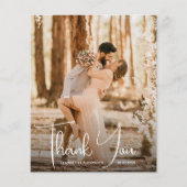 Prospectus 11,4 Cm X 14,2 Cm Carte de remerciements photo mariage (Devant)