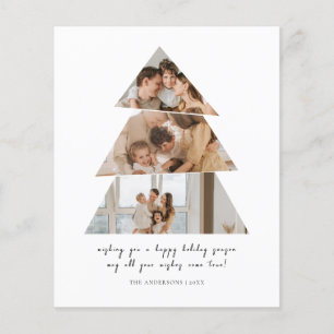 Prospectus 11,4 Cm X 14,2 Cm Carte de voeux Budget Photo Arbre de Noël