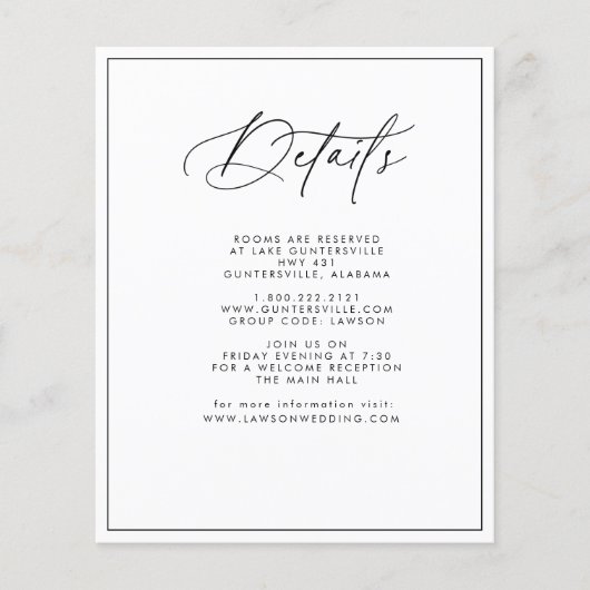 Prospectus 11,4 Cm X 14,2 Cm Carte Détails du budget (Devant)