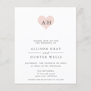 Prospectus 11,4 Cm X 14,2 Cm Carte d'invitation de mariage florale