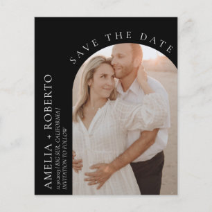 Prospectus 11,4 Cm X 14,2 Cm Carte élégante de mariage avec photo pour save the