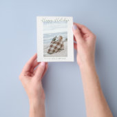 Prospectus 11,4 Cm X 14,2 Cm Carte Joyeuse des Fêtes (main)