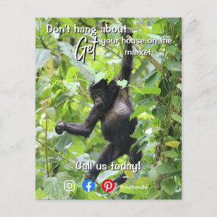 Prospectus 11,4 Cm X 14,2 Cm carte postale d'agence immobilière drôle Ne traîne