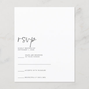 Prospectus 11,4 Cm X 14,2 Cm Carte RSVP BUDGET