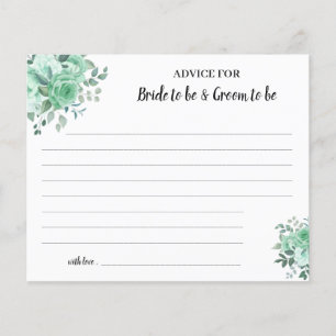Prospectus 11,4 Cm X 14,2 Cm Cartes de conseils de Roses Vertes pour la fête de