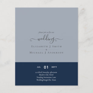 Prospectus 11,4 Cm X 14,2 Cm Cartes d'invitation de mariage couleur typographie