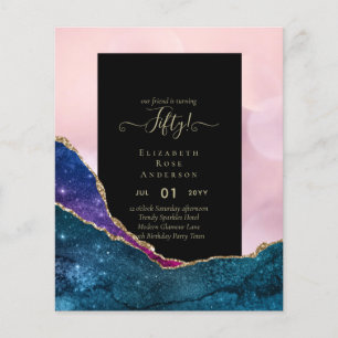 Prospectus 11,4 Cm X 14,2 Cm Cartes d'invitation pour une fête d'anniversaire d