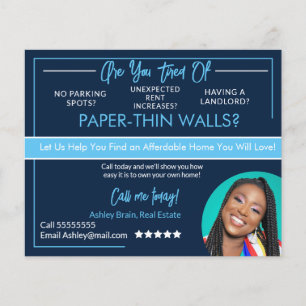 Prospectus 11,4 Cm X 14,2 Cm Cartes postales de location immobilière