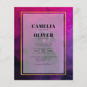 Prospectus 11,4 Cm X 14,2 Cm Carton d'invitation de mariage encre Magenta inten