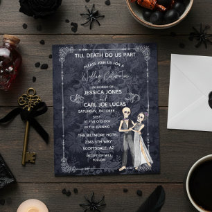Prospectus 11,4 Cm X 14,2 Cm Carton d'invitation de mariage squelettes Hallowee