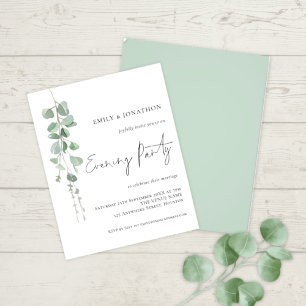 Prospectus 11,4 Cm X 14,2 Cm Carton d'invitation pour une soirée de mariage au
