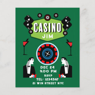 Prospectus 11,4 Cm X 14,2 Cm Casino Gambling Poker Roulette