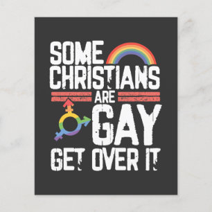 Prospectus 11,4 Cm X 14,2 Cm Certains chrétiens sont gays, passez à autre chos