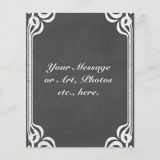 Prospectus 11,4 Cm X 14,2 Cm Chalkboard customizable (Dos)