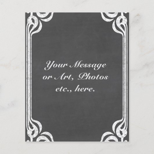 Prospectus 11,4 Cm X 14,2 Cm Chalkboard customizable (Devant)