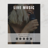 Prospectus 11,4 Cm X 14,2 Cm Chanteur musicien 2 Photo Médias sociaux