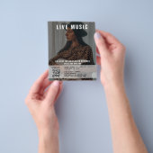 Prospectus 11,4 Cm X 14,2 Cm Chanteur musicien Photo QR Code Promotionnel (main)