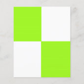 Prospectus 11,4 Cm X 14,2 Cm Chartreuse ajustable Neon & White Flyer (Dos)