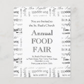 Prospectus 11,4 Cm X 14,2 Cm Chef cuisinier Bon Appetit (Dos)