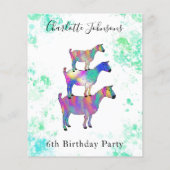 Prospectus 11,4 Cm X 14,2 Cm Chèvres 6e anniversaire budget (Dos)