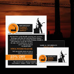 Prospectus 11,4 Cm X 14,2 Cm Chimney Sweep Logo Design Chimney Sweep Service<br><div class="desc">Conception du logo Chimney Sweep,  Service de balayage Chimney Circulaire publicitaire par The Carte de visite Store.</div>