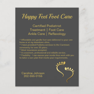 Prospectus 11,4 Cm X 14,2 Cm Chiropodiste podiatre promotionnel