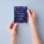 Prospectus 11,4 Cm X 14,2 Cm Christmas Party bleu argent budget (main)