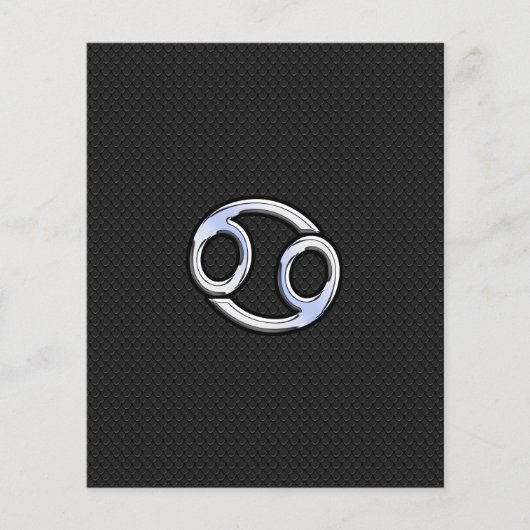 Prospectus 11,4 Cm X 14,2 Cm Chrome comme cancer Signe zodiaque (Devant)