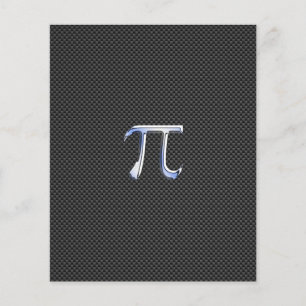 Prospectus 11,4 Cm X 14,2 Cm Chrome comme symbole Pi sur l'impression de fibre 