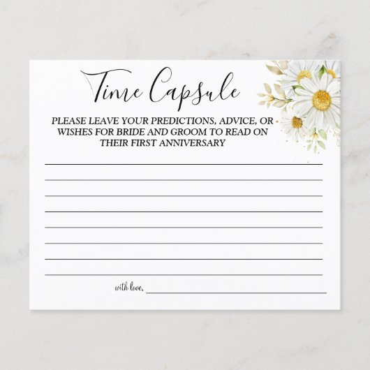 Prospectus 11,4 Cm X 14,2 Cm Chrysanthemu Time Capsule mariage carte anniversai