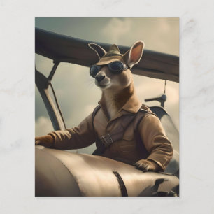 Prospectus 11,4 Cm X 14,2 Cm "Ciels Vintages : Le pilote Kangaroo dans l'ancien