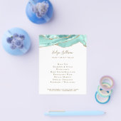 Prospectus 11,4 Cm X 14,2 Cm Circulaire d'agate Aquamarine (Simple)