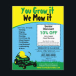 Prospectus 11,4 Cm X 14,2 Cm Circulaire de coupure de l'herbe pour les soins au<br><div class="desc">Promouvoir et commercialiser votre entreprise de coupe de gazon ou d'aménagement paysager de la loi plus efficacement avec ces flyers personnalisables modèles de cartes postales. Remplacez simplement les informations par vos informations. Ajoutez un logo pour une meilleure image de marque et voilà ! Les clients potentiels seront impressionnés. Voir cartes...</div>