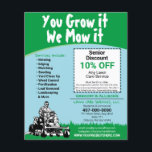 Prospectus 11,4 Cm X 14,2 Cm Circulaire de coupure de l'herbe pour les soins au<br><div class="desc">Promouvoir et commercialiser votre entreprise de coupe de gazon ou d'aménagement paysager de la loi plus efficacement avec ces flyers personnalisables modèles de cartes postales. Remplacez simplement les informations par vos informations. Ajoutez un logo pour une meilleure image de marque et voilà ! Les clients potentiels seront impressionnés. Voir cartes...</div>