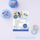 Prospectus 11,4 Cm X 14,2 Cm Circulaire de service de nettoyage résidentiel (Simple)