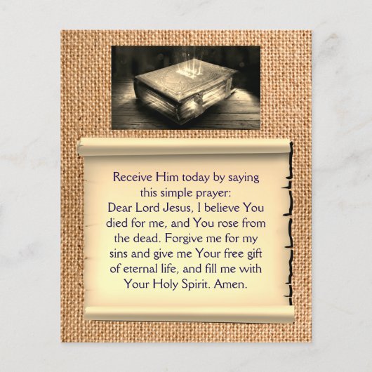 Prospectus 11,4 Cm X 14,2 Cm Circulaire d'évangile (Dos)