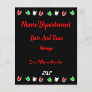 Prospectus 11,4 Cm X 14,2 Cm Circulaire d'invitation du bureau de Noël