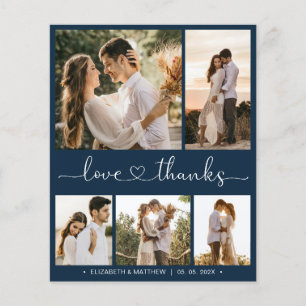 Prospectus 11,4 Cm X 14,2 Cm Circulaire du Mariage de Collage de photos Budget