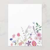 Prospectus 11,4 Cm X 14,2 Cm Circulaire fleur sauvage fraîche (Dos)