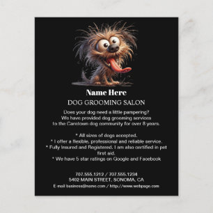 Prospectus 11,4 Cm X 14,2 Cm Circulaire personnalisée de toilettage de chiens
