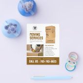 Prospectus 11,4 Cm X 14,2 Cm Circulaire personnalisée Déplacement des services (Simple)