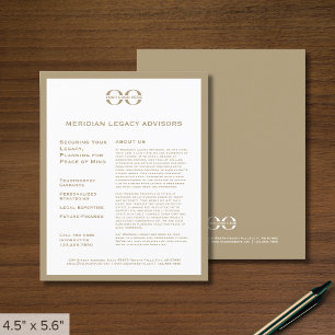 Prospectus 11,4 Cm X 14,2 Cm Circulaire promotionnelle avec logo