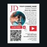 Prospectus 11,4 Cm X 14,2 Cm Circulé Photo & QR Code, Youtube - Vlogger<br><div class="desc">Circled Photo & QR Code,  Youtube - Vlogger Advertising Flyer par The Carte de visite Store.</div>